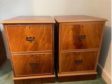 2 BEDSIDE CABINETS, solid