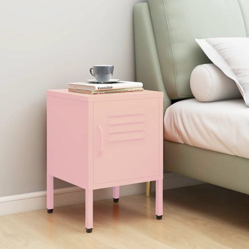 Nightstand pink steel - pink,