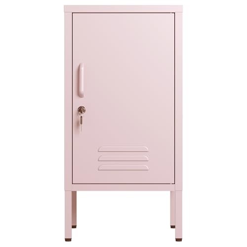 Lockable metal side table - lockable,