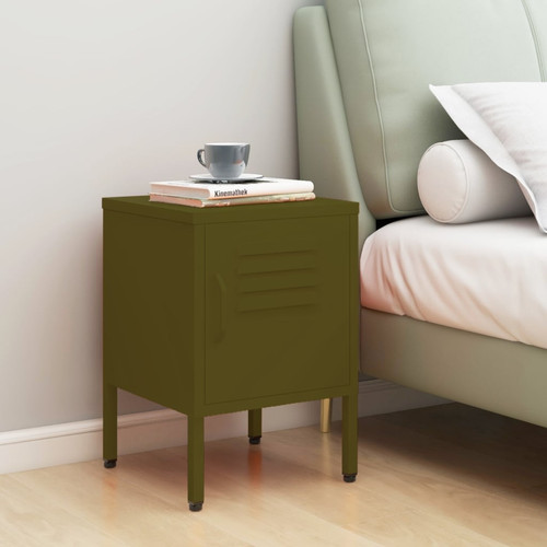 Nightstand steel olive - nightstand,