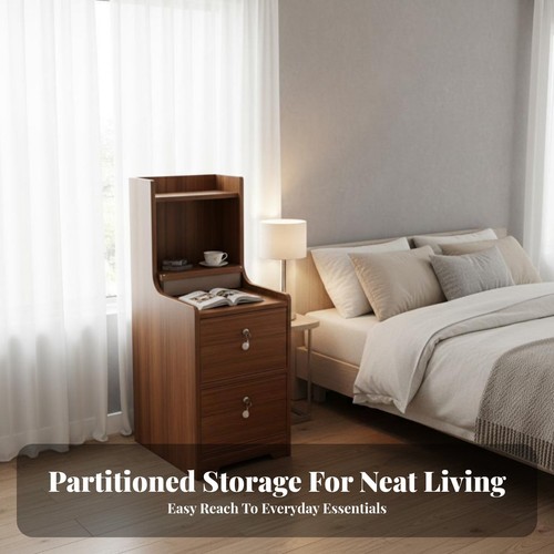 Narrow bedside locker - bedside,