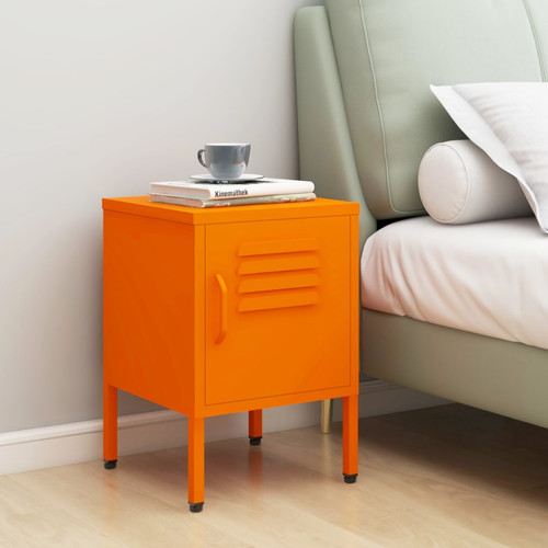 Nightstand orange steel - nightstand,