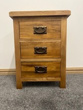 Oak Bedside Table Cabinet –