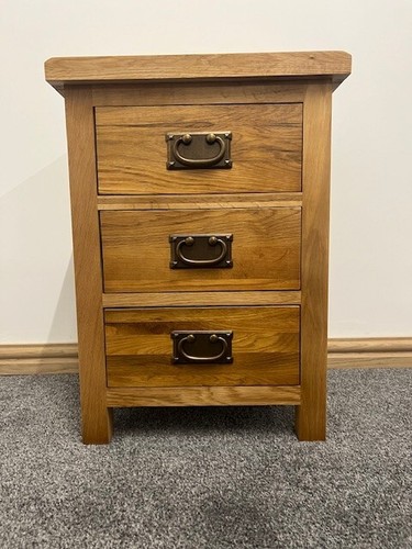 Oak bedside table cabinet - table,