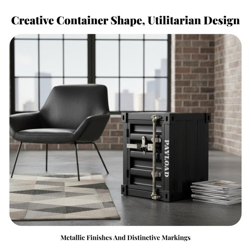Lockable metal nightstand - lockable,