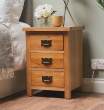 Oak Bedside 3 Drawer –