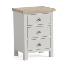 Light Grey Large Bedside Table