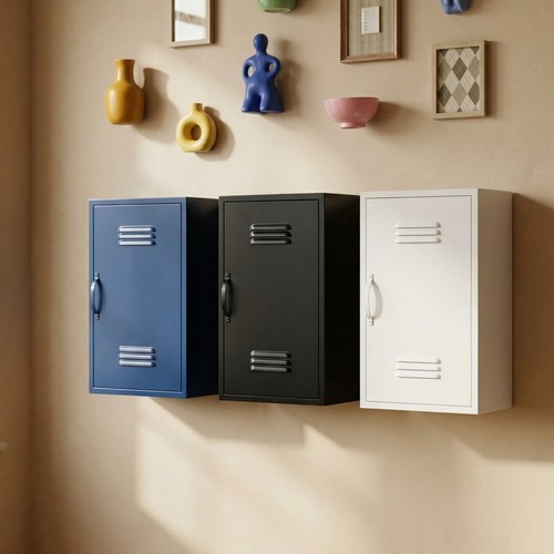 Industrial metal locker wall - industrial,