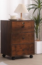 Brown filing cabinet 3 Draws