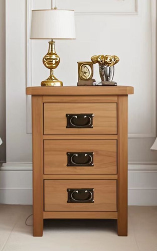 Oakcroft oak bedside cabinet - oakcroft,