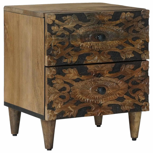 Walplus solid mango bedside - mango,